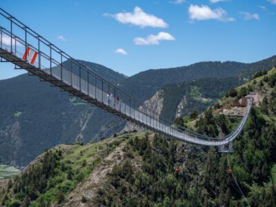 Tibetan bridge in Canillo, Andorra