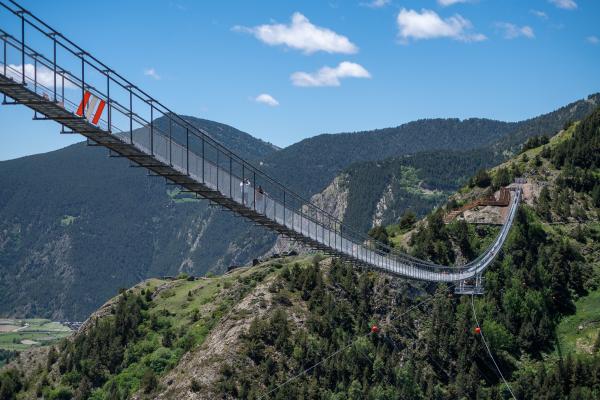 Tibetan bridge in Canillo, Andorra